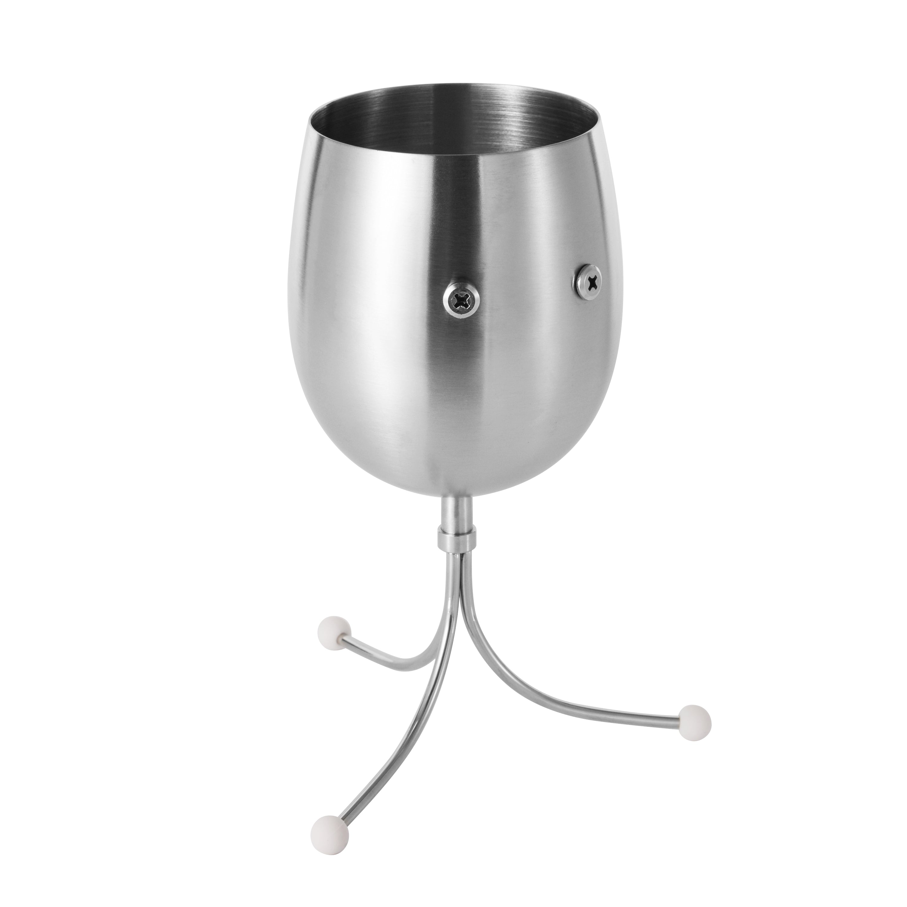 BiBi metal wine glass with removable tripod base design by PalForm