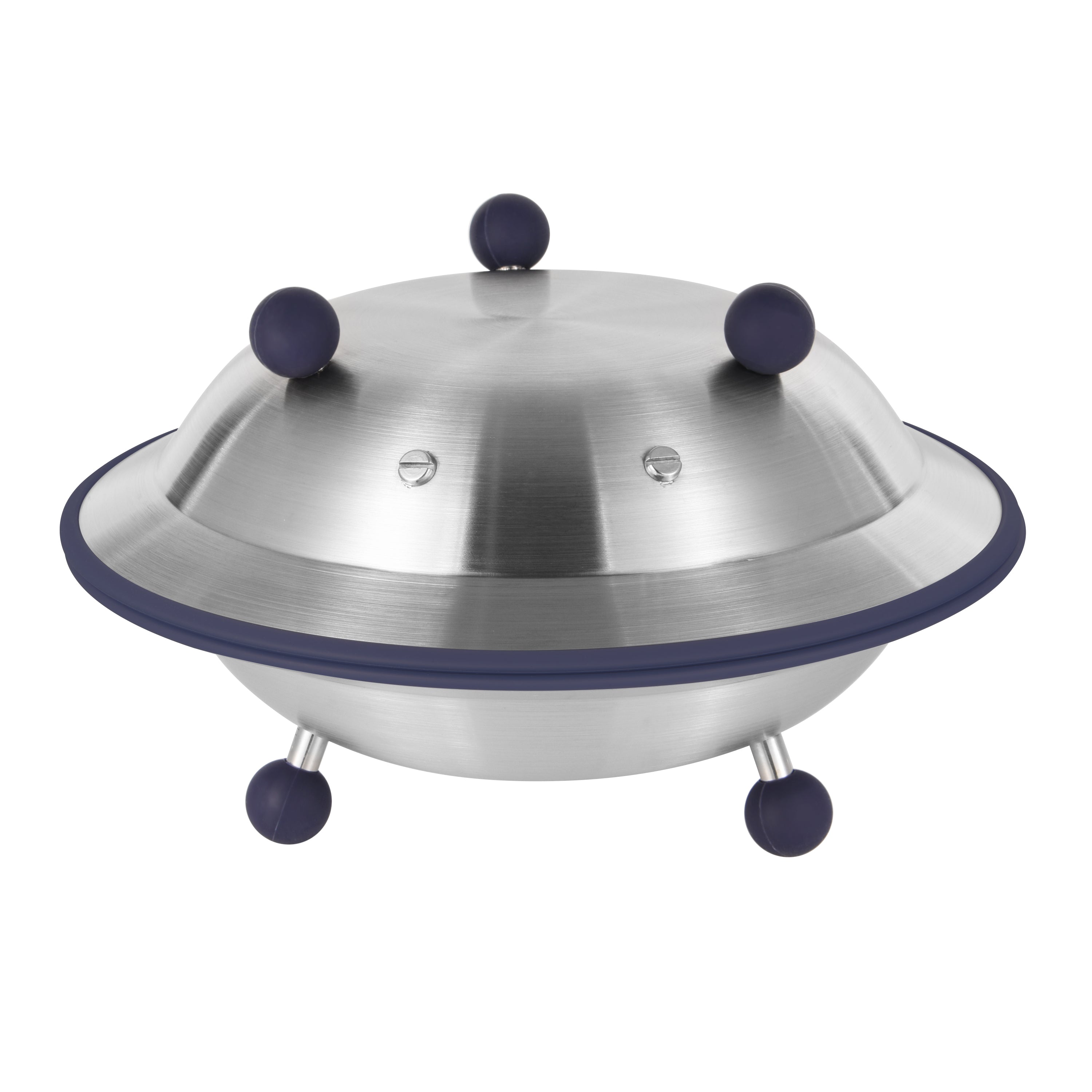 LaLa stainless steel small plate set with playful design by PalForm