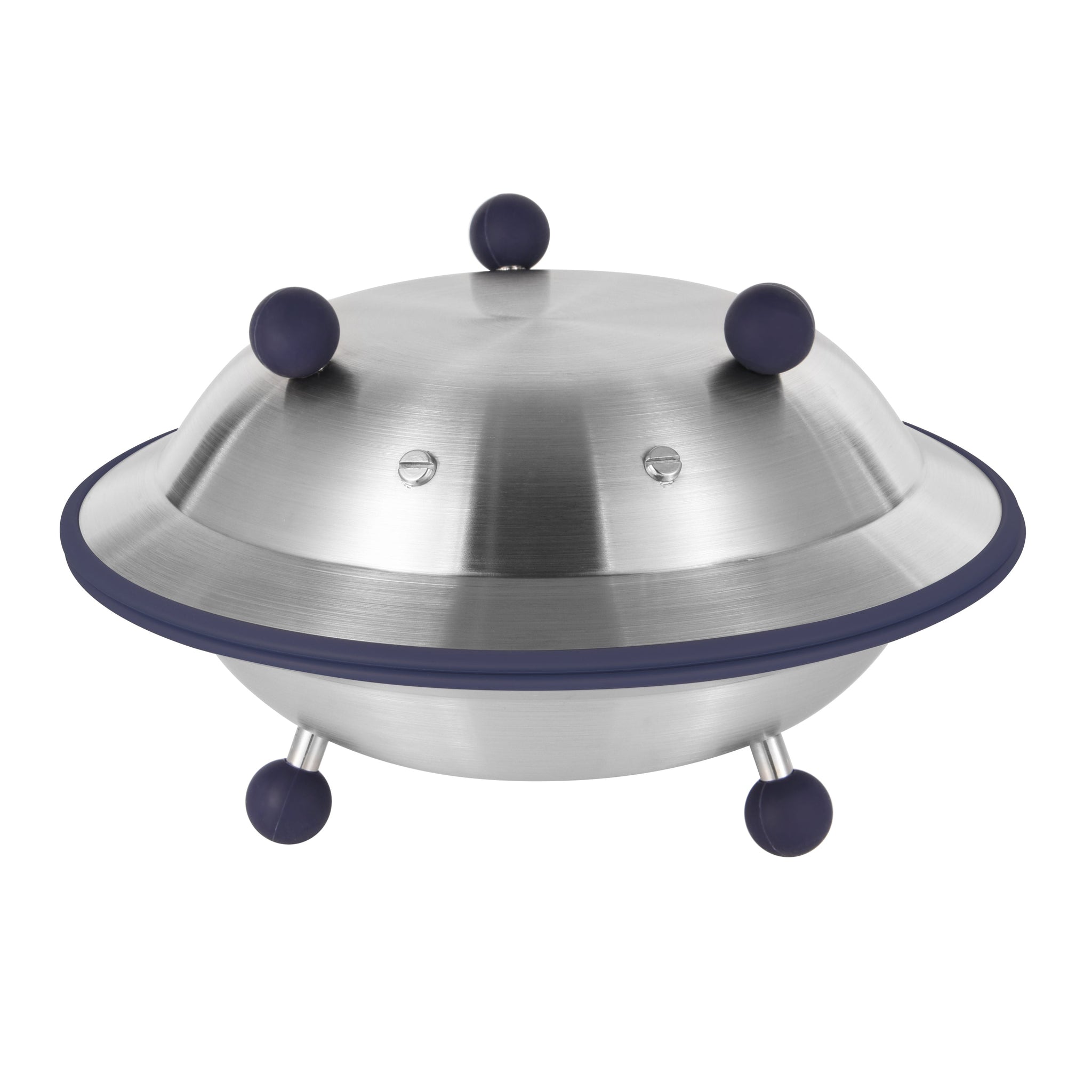 LaLa stainless steel small plate set with playful design by PalForm