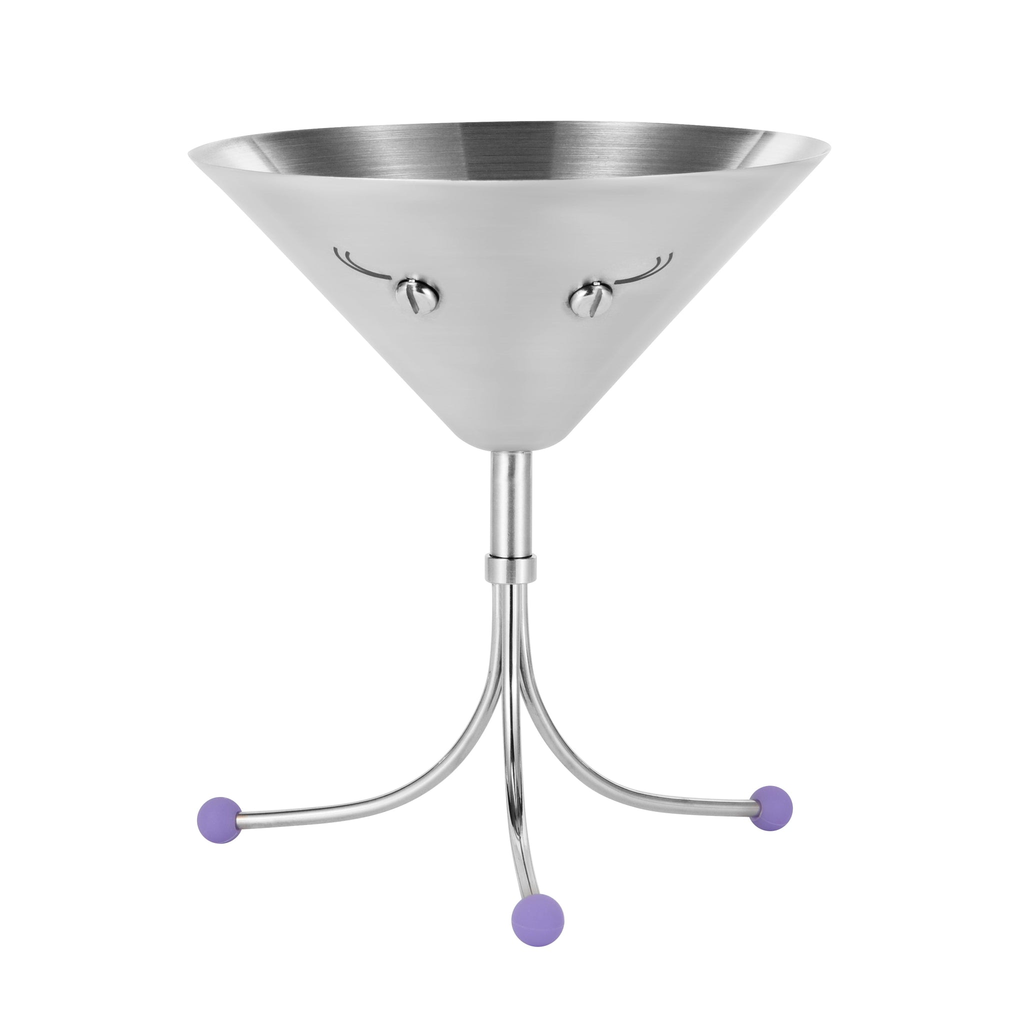 MiMi stainless steel martini glass with three-legged base by PalForm