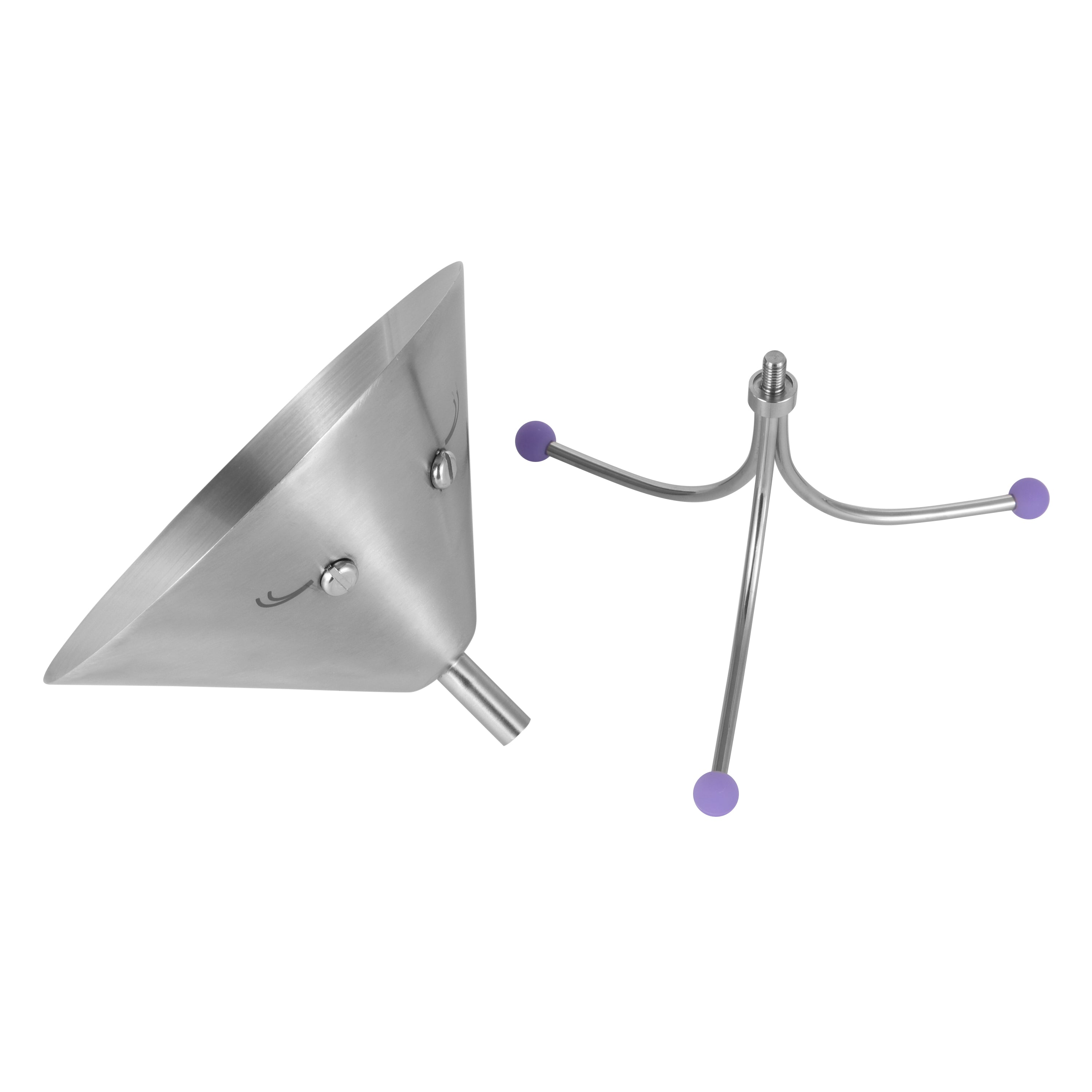 Detachable tripod base of Mimi metal martini glass