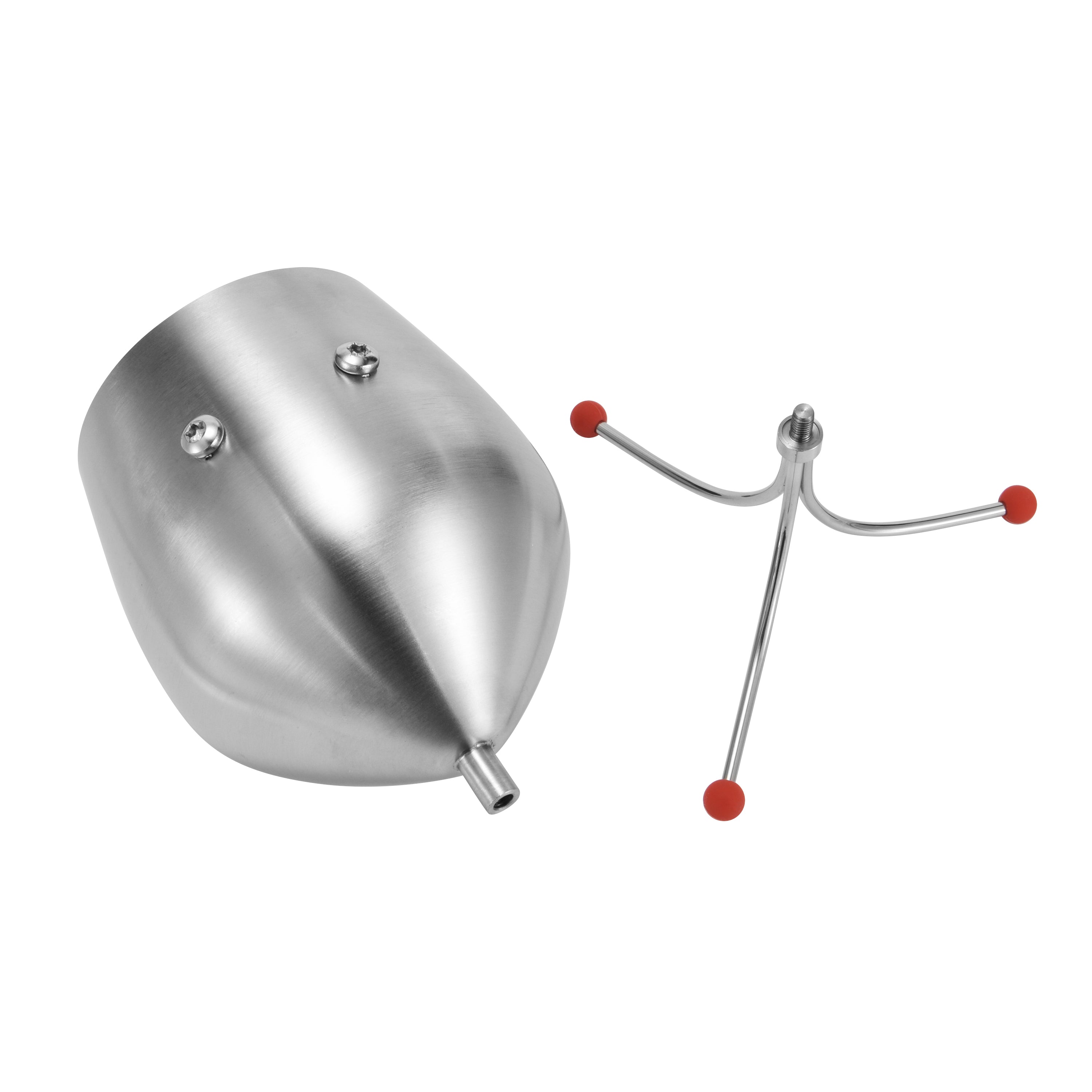 Detachable tripod base of OiOi stainless wine glass design by PalForm