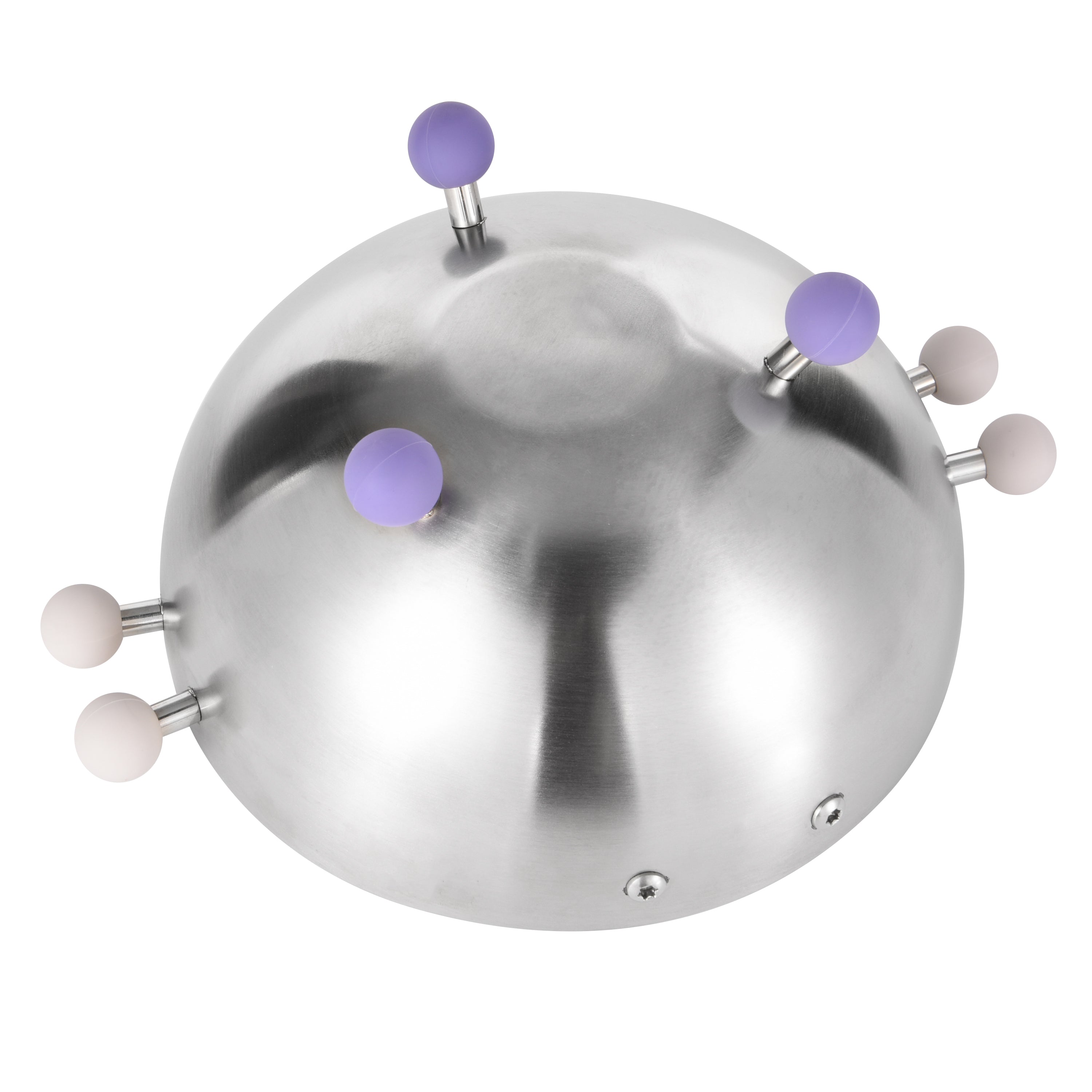 bottom view of playful stainless steel salad bowl by palform