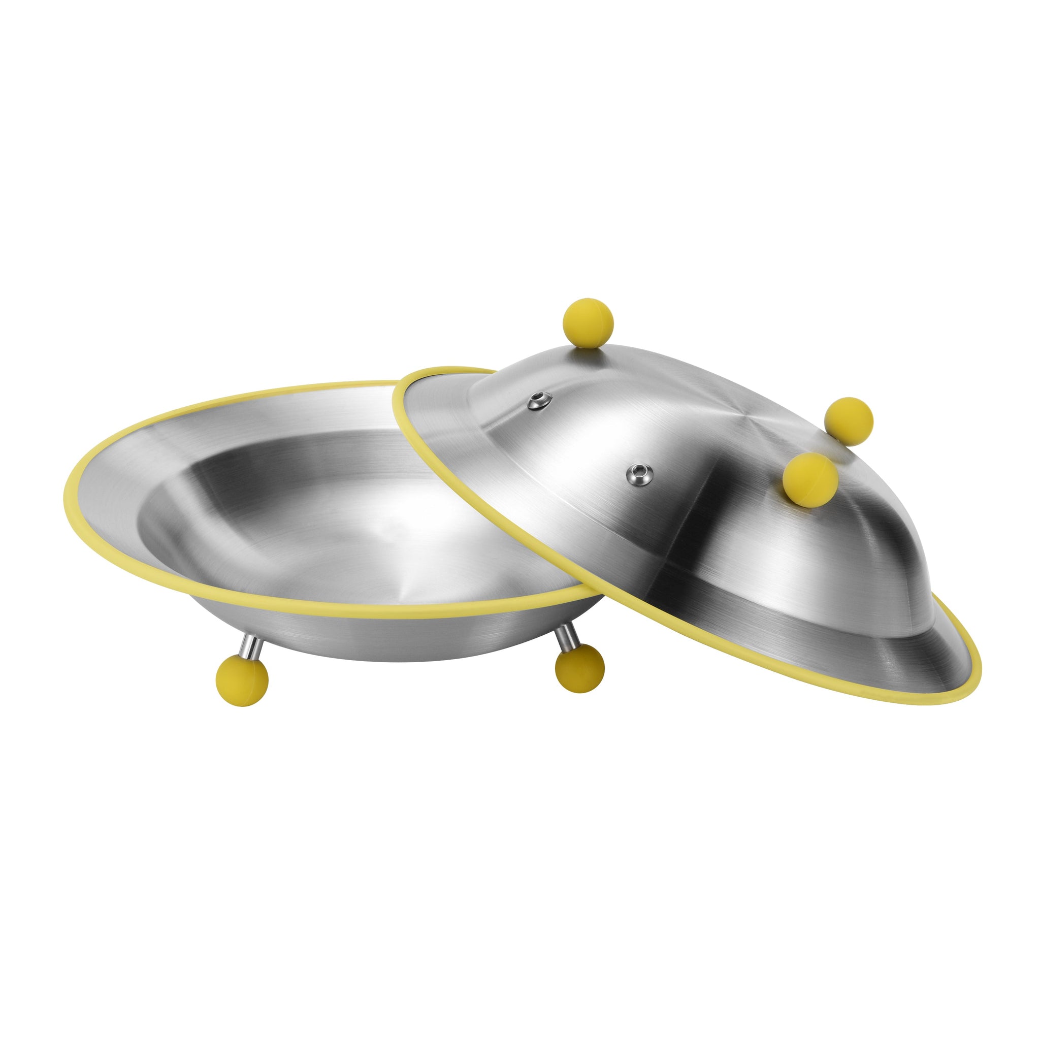 TaTa plate set styled on table for dinner or sharing meals, UFO inspired.